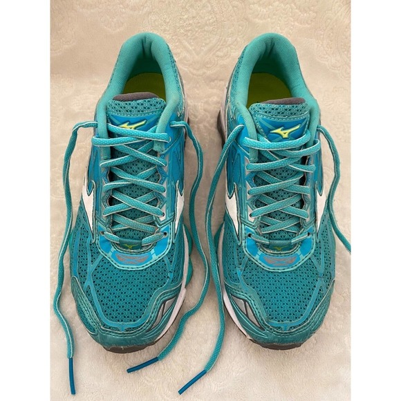 Womens Mizuno Running Shoes 7.5 Wave Creation 19 Teal - Picture 4 of 12